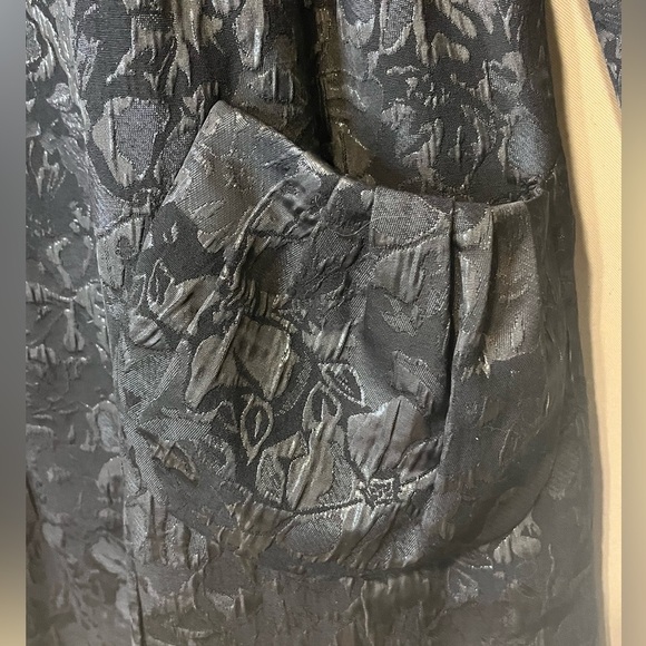 Simply Vera Vera Wang Elegant Double-breasted Gray Floral Jacket NWOT - Picture 7 of 8